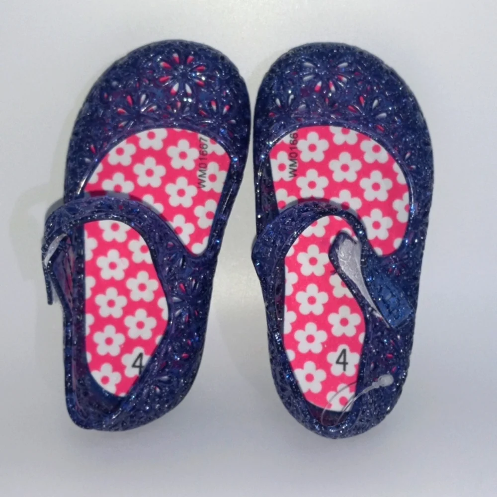GIRLS NAVY GLITTER SHOES